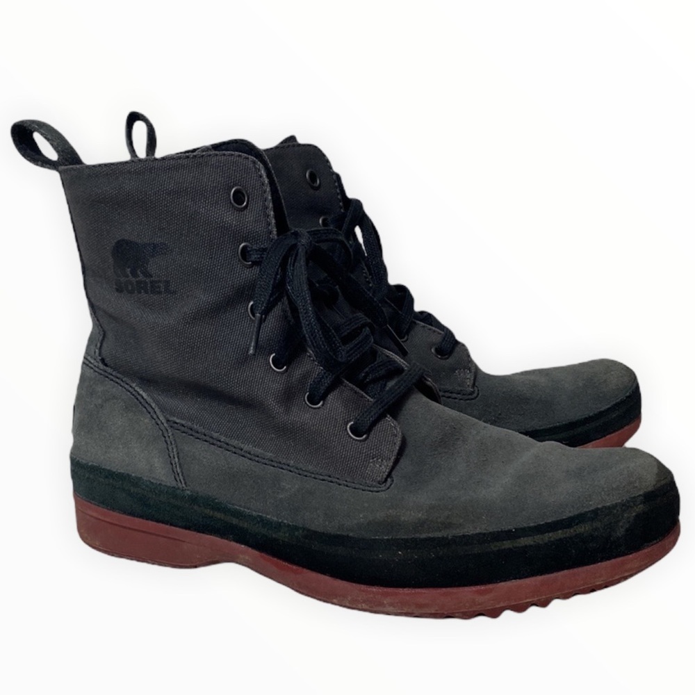 Sorel Woodbine - Lace Up Canvas & Leather Boots - 10.5